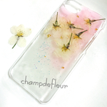 春色桜の押し花iPhoneケース