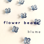新色 clearblue flower beads 