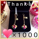 【お気に入り♡1000記念】イヤホン＆チャーム《¥５００》