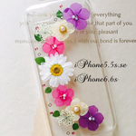 iPhoneケース♡押し花 手作り♡