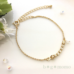 【再販6】定番♪ジルコニアのブレスレット（重ね付け・ブレスレット・シンプル・ゴールド・プチプラ）