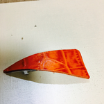 本革クロコ型押しのトライアングルバレッタ(オレンジ)