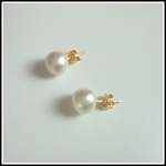 コットンパール　シンプルピアス
