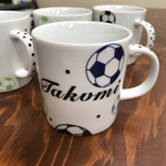 ⚽️サッカーボール名前入マグカップ⚽️