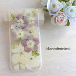 [新春SALE！][iPhone6/6s]ニチニチソウとスワロフスキーのスマホケース