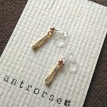 ラインストーンチャーム　 ノンホールピアス