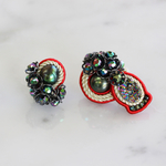 asymmetry ear cuff ドゥルージークォーツ&淡水パール