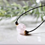 ＳＡＬＥ＊ほんのり桜色＊クラックローズクォーツ＊ひと粒ネックレス
