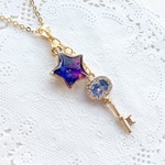 星と鍵のゆらぎネックレス.₊+‧˚*
