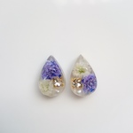 かすみ草 ドライフラワー しずく♡宝箱 ピアス・イヤリング