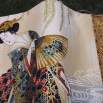 文庫本＊扇子を持つ女性＊ハンドメイド*ブックカバー
