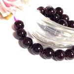 【愛と成功の石】鑑別済【1月誕生石】ガーネット　8ｍｍ　4個