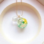 エメラルドの海アクア水晶（カットタイプ）ネックレス（オーダー作品）