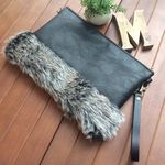 年明けセール！クラッチ black×gray