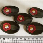 赤椿の箸置き　5個セット　B級品