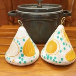 2個セット★三角鍋つかみ★staub ルクルーゼ等にいかがでしょうか？　ミトン　鍋つかみ　北欧