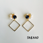 ビジュパールのスクエアピアス