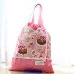 【再販】可愛い♪スイーツ柄持ち手付きお着替え袋h