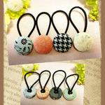【特価❤︎４本セット】くるみボタンのヘアゴム