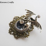 【再販なしの為10%OFF】蒼竜の召喚アミュレット（ブローチ）