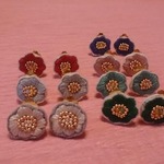 花のイヤリング・・・ガーリー