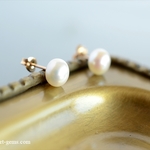 14kgf*淡水パール 7mm 一粒ピアス