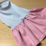 【ペット服】優しいお色のワンピース