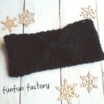    【sale】ブラックニットのヘアバンド