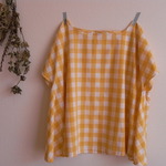 再販　CHECK チュニック　*レモン*　size FREE　
