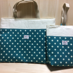 送料無料☆即発送可  訳あり 甘可愛い水玉模様のレッスンバッグ＆シューズバッグセット  入園入学セット
