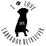 手描き風フォントがかわいい愛犬のお名前入りステッカー☆『ラブラドールレトリーバーBtype』☆ カーステッカー ☆ ペット ☆ ステッカー ☆ 名入れ 8