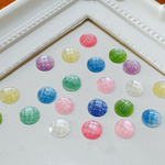 <22個> キラキラアクリルカボション アソート 約10色