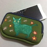 猫のスマホケース②●スマホ入れ●原画●イラスト●絵画●絵●アート