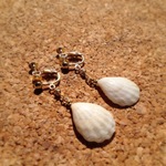【再々販】人魚の貝殻イヤリング/ピアス