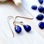 ラピスラズリ ピアス（lapis lazuli pierce ）14kgf、一粒、ネイティブ