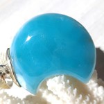 ◇ｂ様ご予約品◇月の海-みずみずしい濃厚な青いハイクオリティ三日月ラリマーペンダント-（silver925）