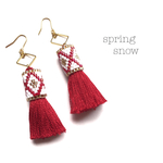 tassel × earrings（red）