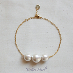 [送料無料] *ホワイトCotton Pearl* ブレスレット