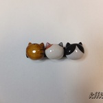 三匹のネコのバレッタ