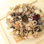 ♡SALE♡小さなドライ紫陽花リース*blue 
