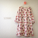【SALE】くまのパフ袖ワンピース【M】