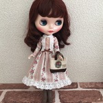 22センチドール ワンピース バッグ付き ロマンティックガール ブラウン