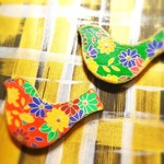 antique『La Japonaise』 北欧 ブローチ e-j