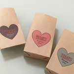 人気！Heart thanks  ミニ紙袋《角底袋》