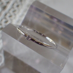 K18WG　甲丸ダイヤリング　