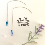 再販！❤︎新色追加❤︎ 蒼い海の一粒❤︎レインドロップ アメリカン ピアス