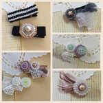 【選べる2本】ベビーヘアクリップ ビーズ刺繍
