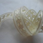 あじさいの花リボン　アイボリー　 16mm　5ｍ  