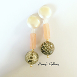 antique beads×cabochon＊perl × python 
