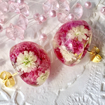 【新作】ぴんく♡お花がいっぱい詰まったピアス/イヤリング♡春♡ピンク